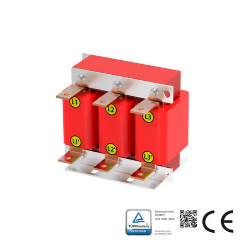 Line Reactor AC 3-Phase 400V ,2%(uK), Rated Current 200A , 75kw