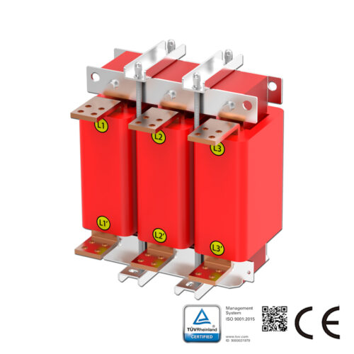 Line Reactor AC 3-Phase 400V ,2%(uK), Rated Current 1250A , 550kw